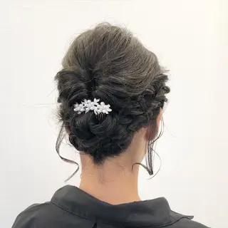 ヘアアレンジ ツノガイ エリのヘアスタイル