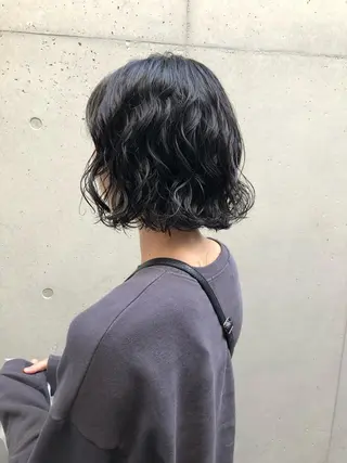 ショート パーマ ロングパーマ木村 ボブパーマのヘアスタイル