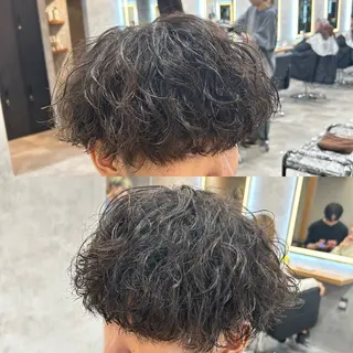 ショート カラー パーマ メンズ メンズ特化 👑YUTAのヘアスタイル