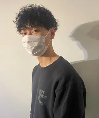 ミディアム パーマ メンズ 🔹YUTA🔹 メンズパーマのヘアスタイル