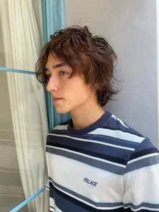 ミディアム パーマ メンズ メンズ特化🔥木下 晃徳のヘアスタイル