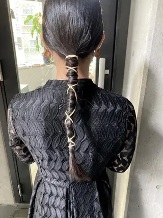 ロング 新井 広樹のヘアスタイル