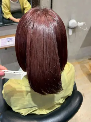 ミディアム カラー 谷岡 沙也佳のヘアスタイル