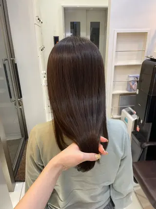 セミロング mao♡ベージュ/ 顔周りカットのヘアスタイル