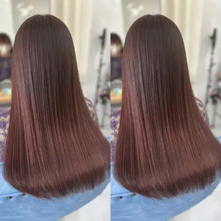 ロング カラー 髪質改善🩵縮毛矯正 代々木/木下のヘアスタイル