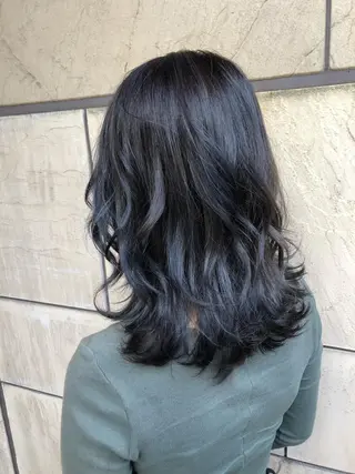 セミロング カラー ヘアアレンジ 髪質改善 MAKIのヘアスタイル