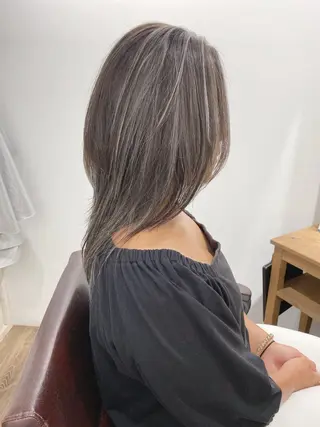 ロング カラー ハイライト⭐️上野 高広のヘアスタイル