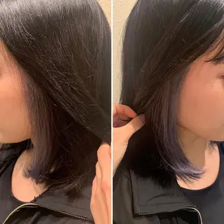 ミディアム カラー 藤本 麻衣のヘアスタイル