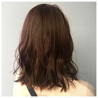 ミディアム カラー ヘアアレンジ 赤味消し.髪質改善 🌿𝘠𝘜𝘙𝘐のヘアスタイル
