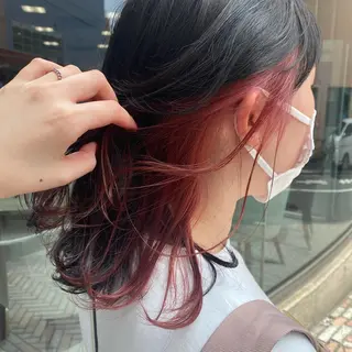 ミディアム カラー 滝本 里実のヘアスタイル