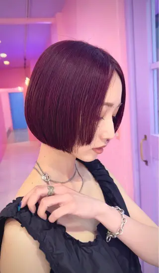 ショート 紙屋町ショート /ボブ　パーマ河内蓮のヘアスタイル