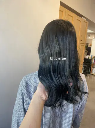 セミロング カラー 大形 誉のヘアスタイル