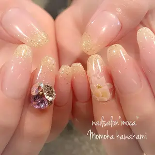 セミロング カラー パーマ ヘアアレンジ キッズ ネイル マツエク・マツパ 川上 桃果のネイルデザイン