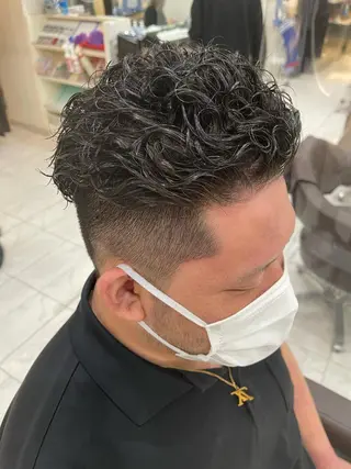 ショート パーマ メンズ 🌻メンズカット 落合諒🌻のヘアスタイル