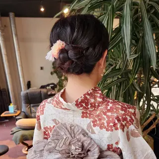 セミロング ヘアアレンジ ハヤシ マユ ✂ 府中美容室のヘアスタイル
