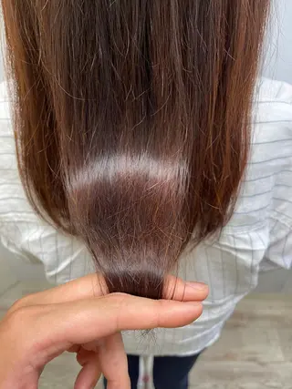 ロング カラー くせ毛カット終着点 カワサキトオル溝の口のヘアスタイル