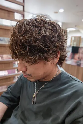 ショート パーマ メンズ 髪質改善⭐️⭐️⭐️ コワフェルドエクセルのヘアスタイル