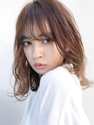 ミディアム カラー 髪質改善/縮毛矯正/ トリートメント/庭田のヘアスタイル