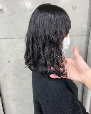 ミディアム パーマ ボブパーマコテ巻き風 パーマNo1深江秀平のヘアスタイル