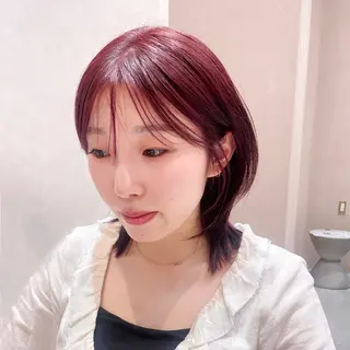 ミディアム カラー HINA🎀韓国ヘア エクステ/小顔カットのヘアスタイル