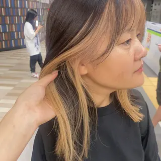 ミディアム カラー 🍀ブリーチ/艶カラ ー🍀 コイケのヘアスタイル