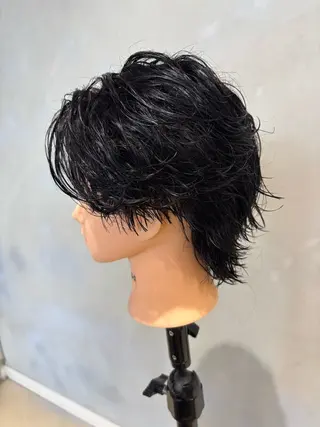 ショート パーマ メンズ 吉川 明花のヘアスタイル