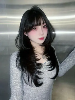 ロング カラー MAEUL NAGOYA所属・⛓ワンホンレイヤー 🥀🖤/あいりのヘアスタイル