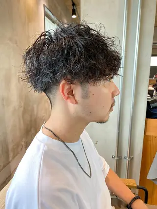 カラー パーマ メンズ ♠️暗髪レイヤー♠️ 中山唯斗のヘアスタイル