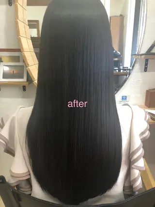 ロング 酸性縮毛矯正　美髪 特化サロン　八百村のヘアスタイル