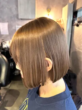 ショート カラー 🩶鈴木茉奈🩶艶髪 /透明感/暖色カラーのヘアスタイル