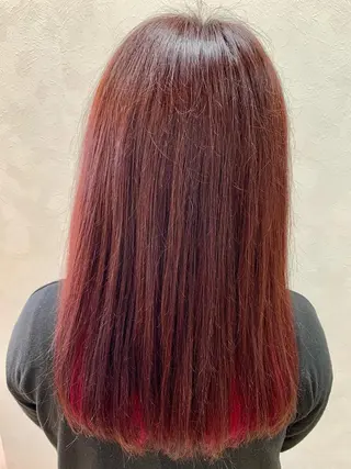 セミロング カラー 加藤 遥花のヘアスタイル
