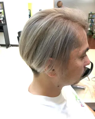ショート カラー パーマ ヘアアレンジ メンズ yasu ヤスのヘアスタイル