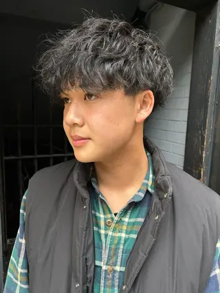 ショート パーマ メンズ 💈メンズ短髪特化 ✂︎伊藤大輝💈のヘアスタイル