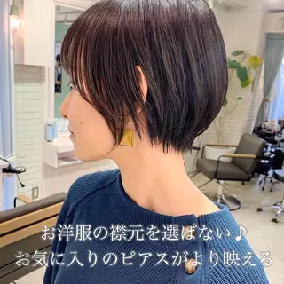 ショート カラー 伊 杏のヘアスタイル