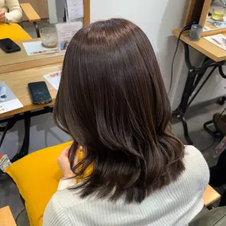 カラー 艶感カラー/オリーブ アレンジ：♡のヘアスタイル