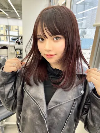 ミディアム 中道 晶のヘアスタイル