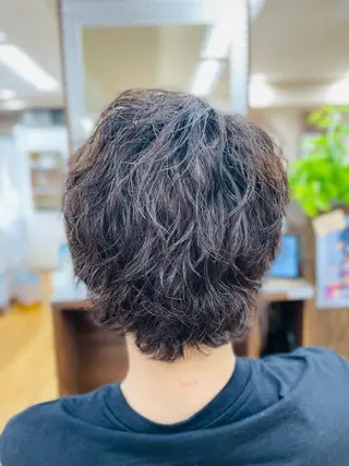 ショート パーマ メンズ ふくおか ななのヘアスタイル