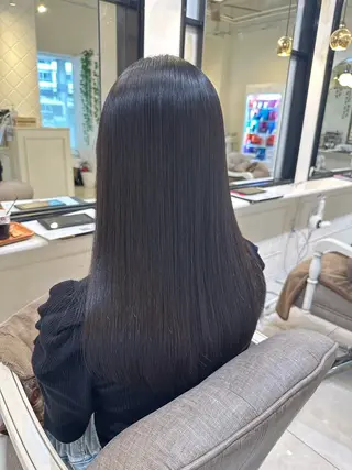 ロング 小島嵩人 縮毛矯正 髪質改善のヘアスタイル