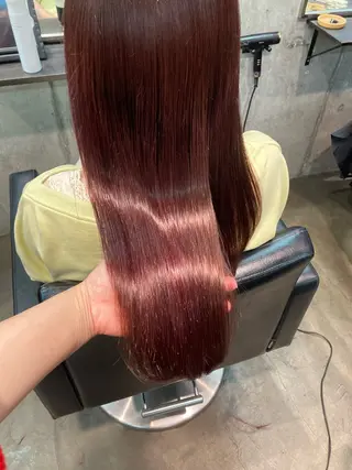 セミロング カラー ✨最安値✨エクステ カラー🌼つきな🌼のヘアスタイル