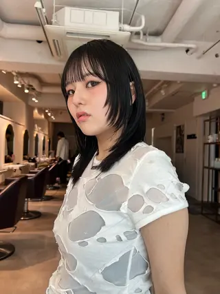 ミディアム FACE。 石川町のヘアスタイル