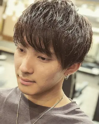 セミロング メンズ 💈山本  卓士💈のヘアスタイル