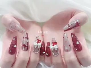 ネイル K.bi_nail ネイル長さ出し専門店のネイルデザイン