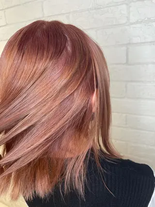 セミロング カラー ヘアアレンジ deseo 透明色艶カラーツバサのヘアスタイル