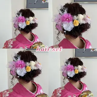 セミロング ヘアアレンジ KONATSU 🌻のヘアスタイル