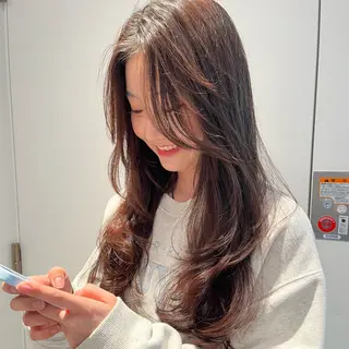 ロング カラー 艶髪✨×顔周りカット 🧚ナツホのヘアスタイル