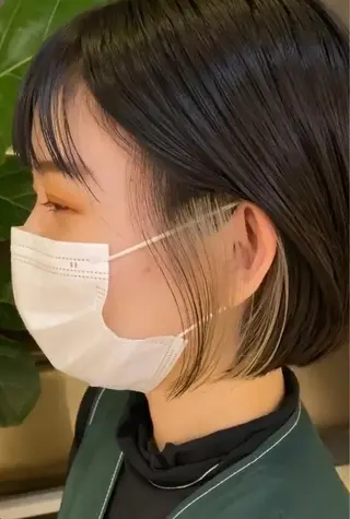 表参道ミディアム レイヤー山岸季生のヘアスタイル