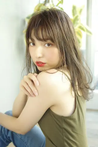 セミロング ブリーチ毛でもできる 髪質改善縮毛MIHOのヘアスタイル