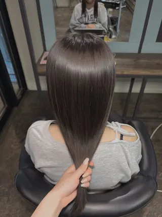 セミロング パーマ 韓国カラー/縮毛矯正 /レイヤー🫧ユイカのヘアスタイル