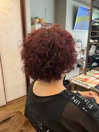 ショート カラー パーマ 大人女子&髪改善専門 Nobuフリーランスのヘアスタイル