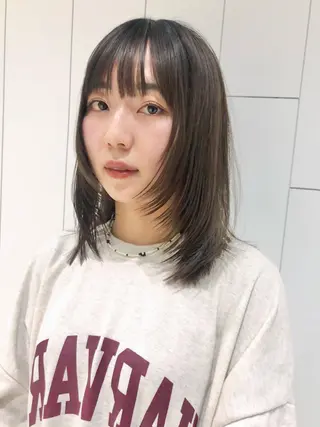ミディアム カラー パーマ ヘアアレンジ ITbyALBUM 藤沢店のヘアスタイル